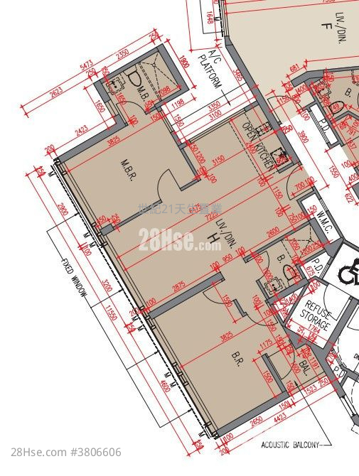 The Carmel Sell 3 Bedrooms , 2 Bathrooms 804 ft²