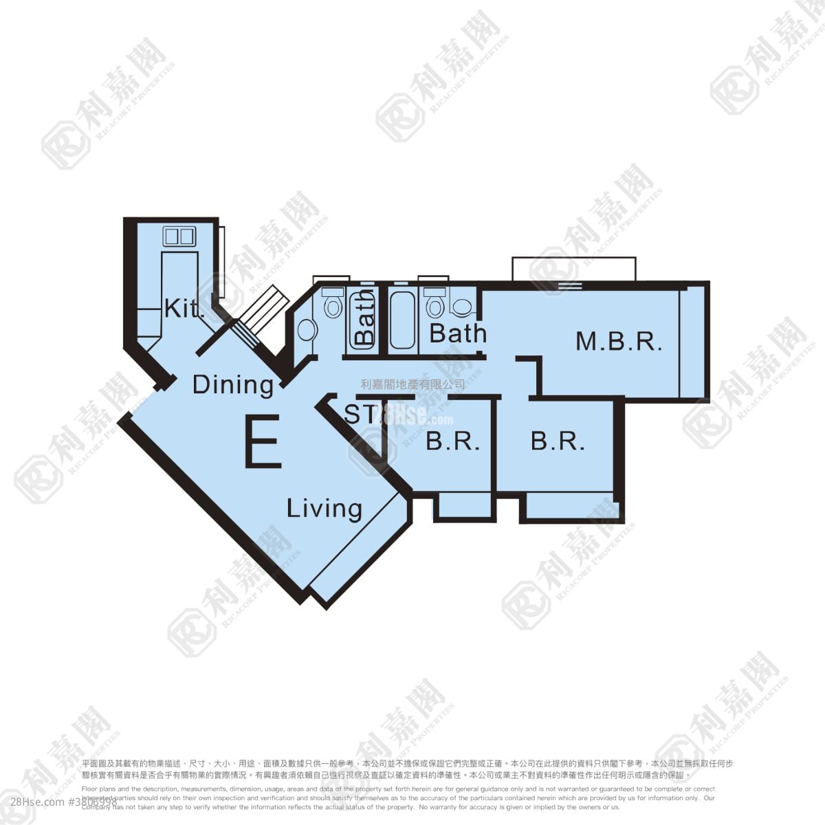 The Metro City Sell 3 Bedrooms , 2 Bathrooms 735 ft²