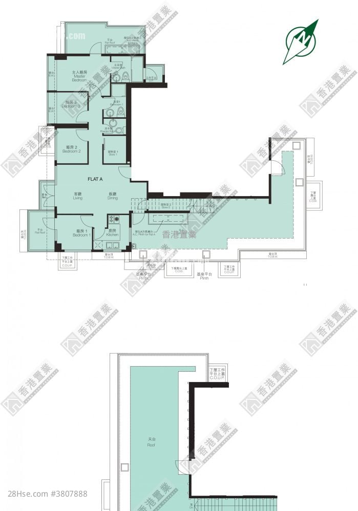 Park One Sell 4 Bedrooms , 3 Bathrooms 783 ft²