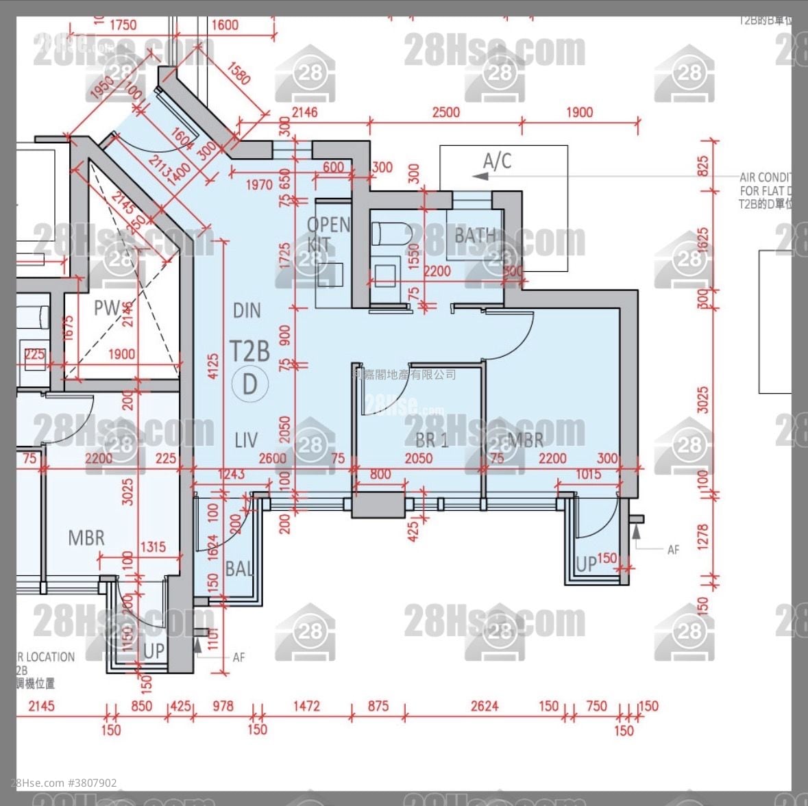 柏傲庄 售盘 2 房 451 平方尺