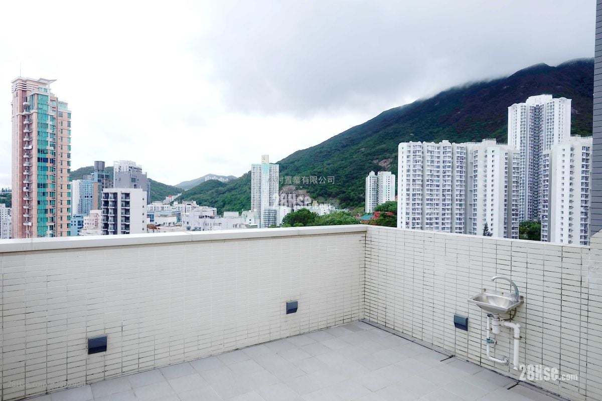 天台: One Eighty 租盘 2 房 , 1 浴室 331 平方尺