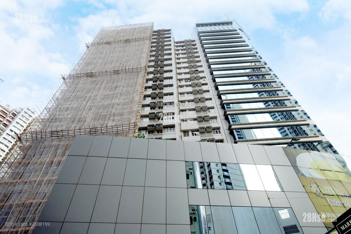 大厦外观: 景香楼 租盘 2 房 , 1 浴室 552 平方尺