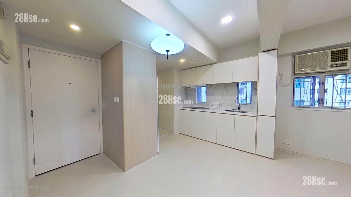 厨房: 百宁大厦 租盘 2 房 , 1 浴室 396 平方尺