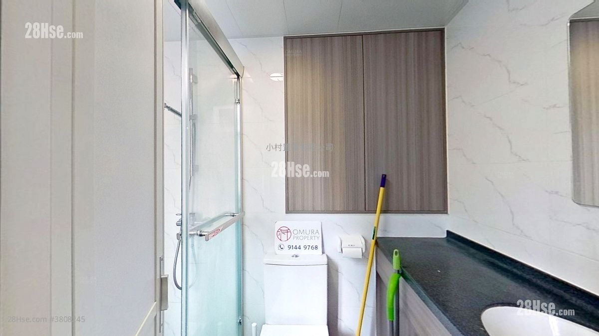 浴室: 百宁大厦 租盘 1 房 , 1 浴室 338 平方尺