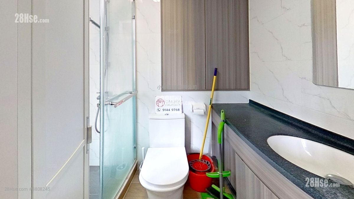 浴室: 百宁大厦 租盘 1 房 , 1 浴室 338 平方尺