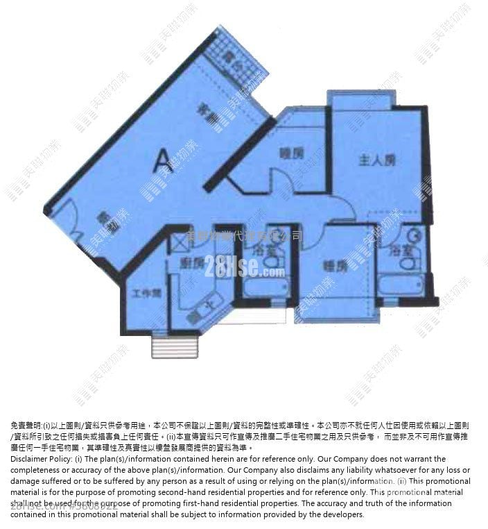 蓝天海岸 租盘 3 房 , 2 浴室 771 平方尺