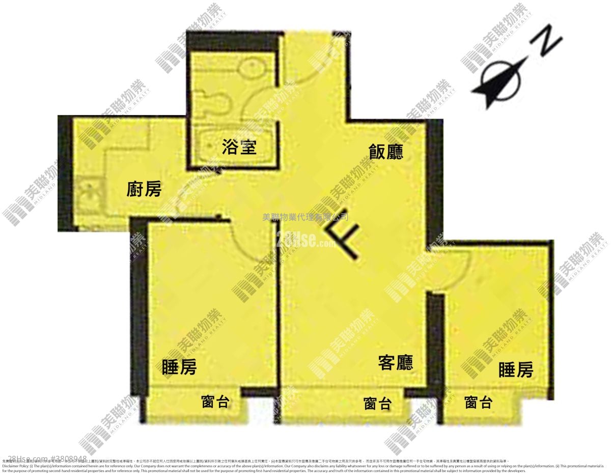 映湾园 售盘 2 房 , 1 浴室 471 平方尺
