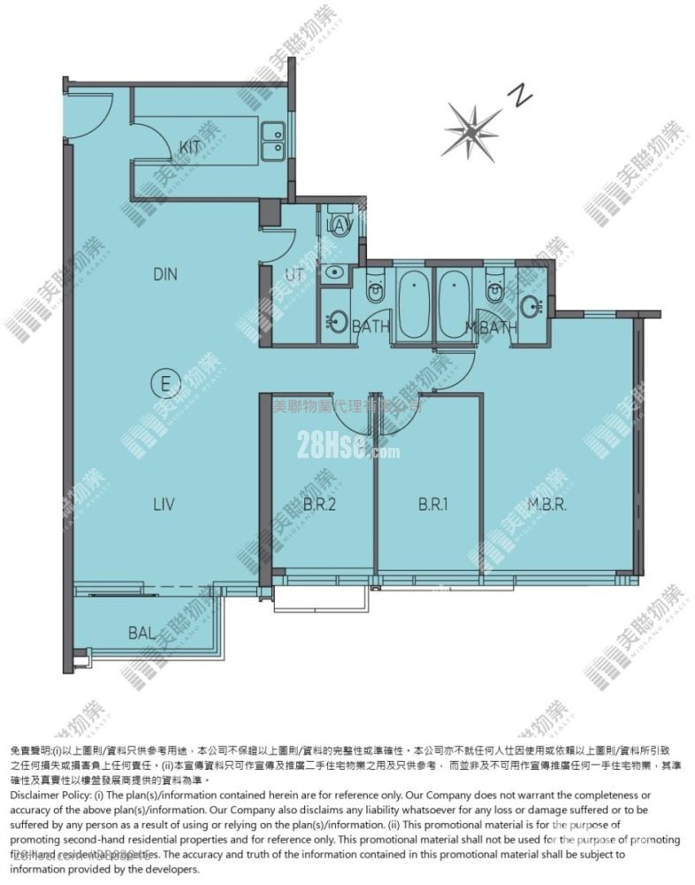 海日湾 II 售盘 3 房 , 3 浴室 1,041 平方尺