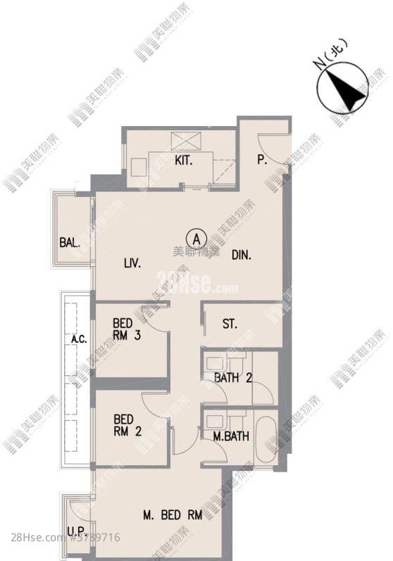 LP10 租盘 4 房 , 2 浴室 797 平方尺