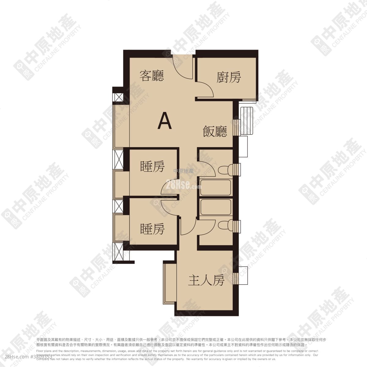 东港城 售盘 3 房 , 2 浴室 623 平方尺
