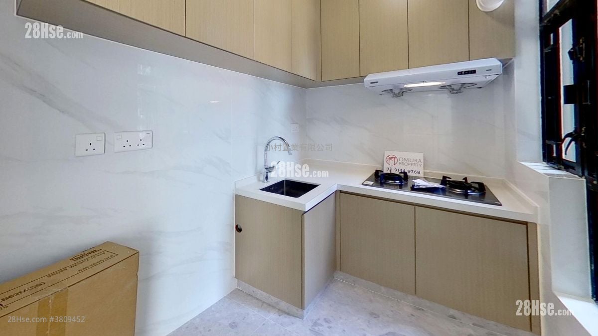 厨房: 百年大楼 租盘 2 房 , 1 浴室 416 平方尺