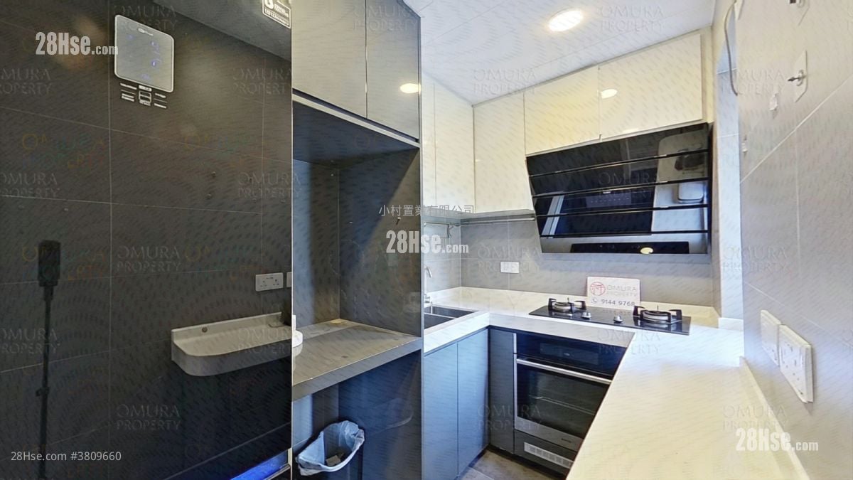 厨房: 丽城花园 售盘 2 房 , 1 浴室 481 平方尺