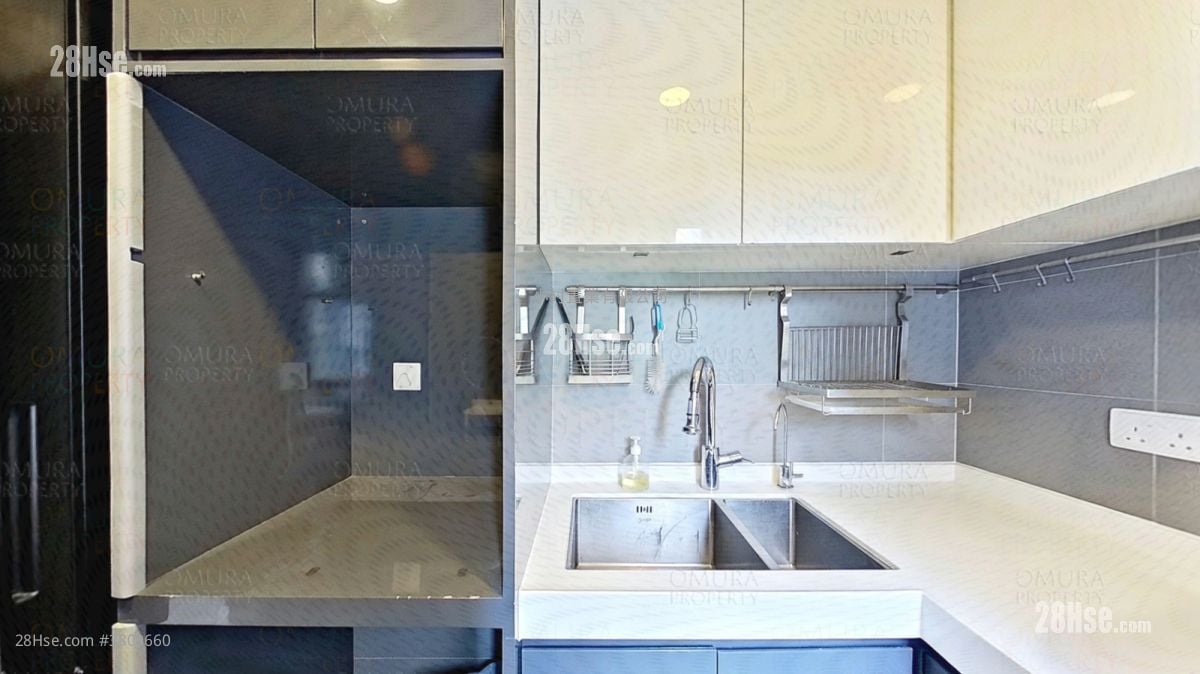 厨房: 丽城花园 售盘 2 房 , 1 浴室 481 平方尺