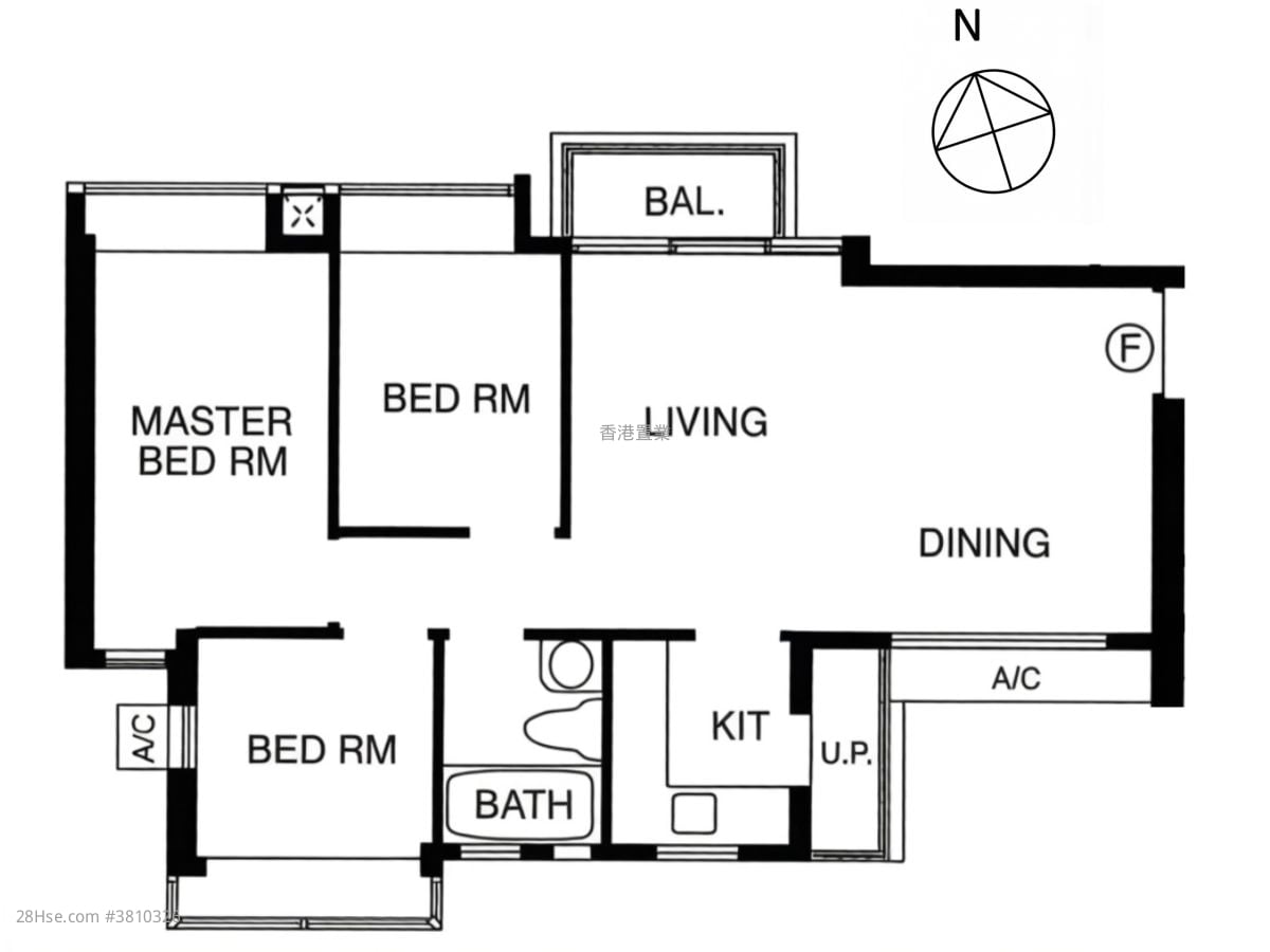 Centre Stage Rental 3 Bedrooms , 1 Bathroom 628 ft²