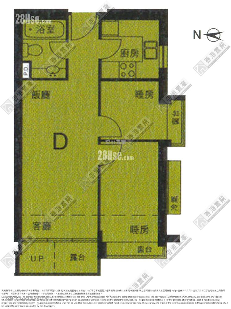 泓景台 售盘 2 房 512 平方尺