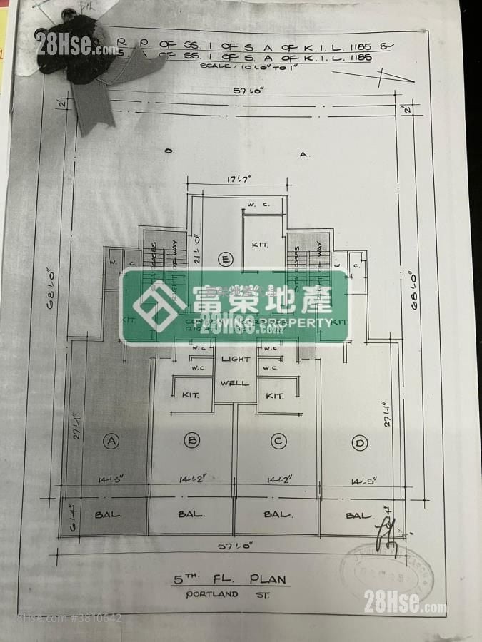 唐楼 售盘 3 房 , 3 浴室 592 平方尺