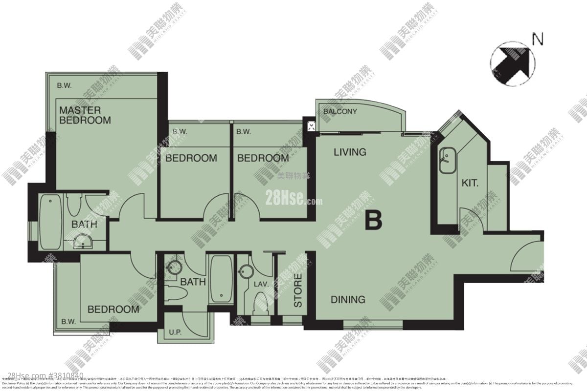 名城 售盤 4 房 958 平方呎