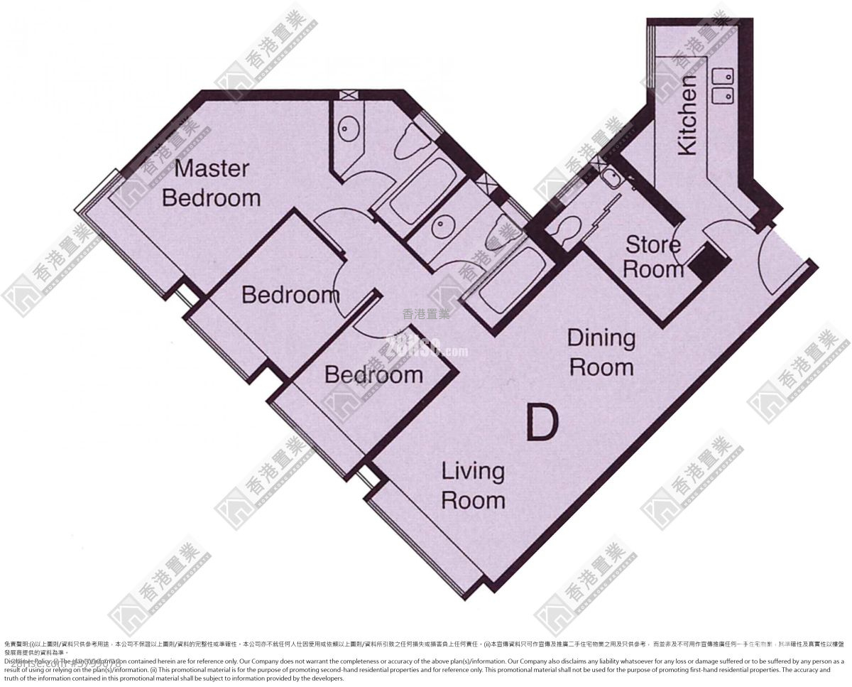 擎天半岛 售盘 3 房 , 2 浴室 808 平方尺