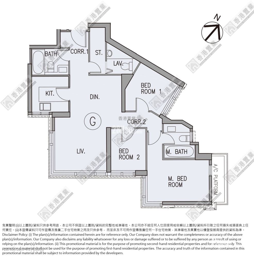 港岛南岸 租盘 3 房 , 2 浴室 796 平方尺