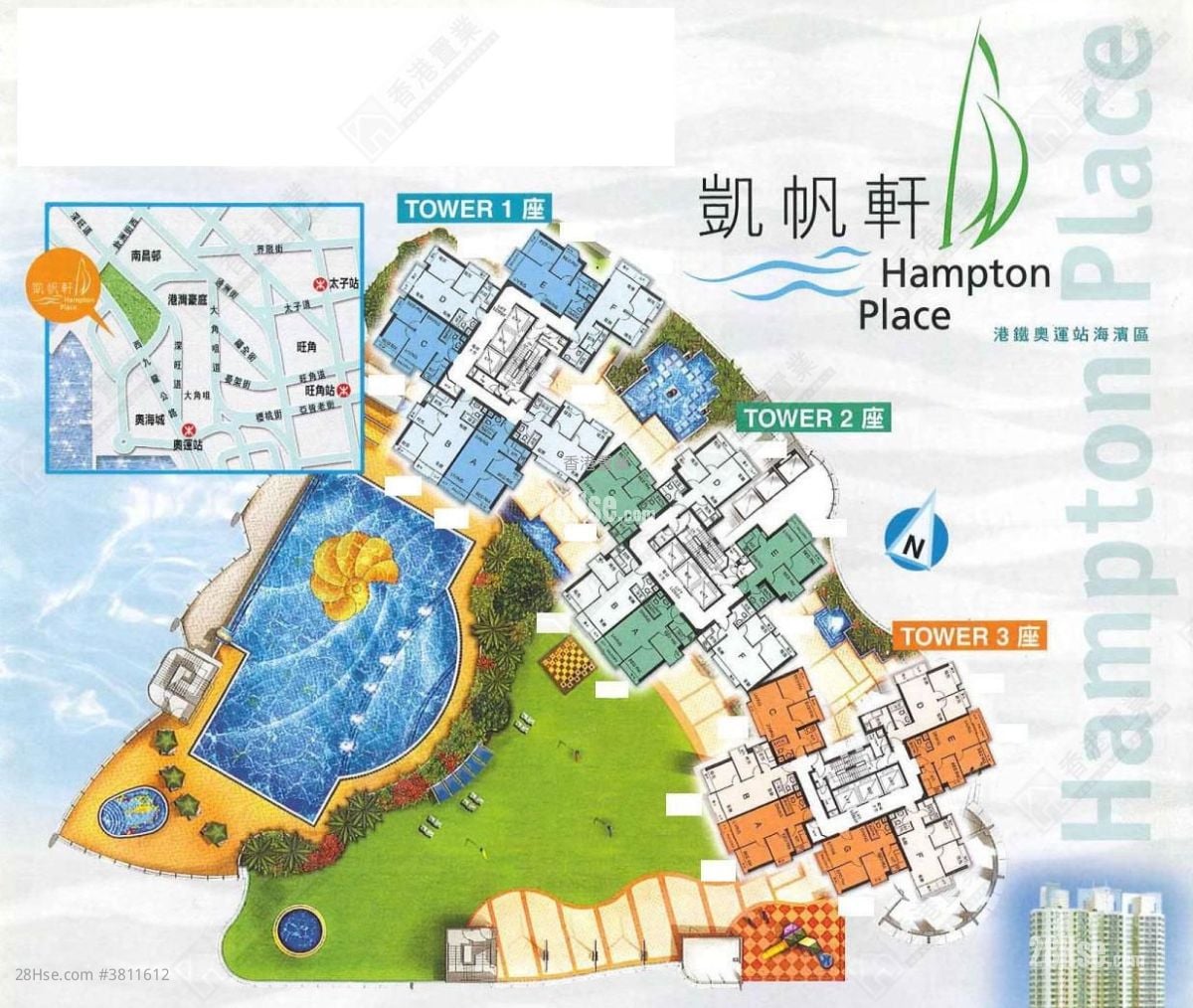 凱帆軒 售盤 2 房 , 1 浴室 431 平方呎