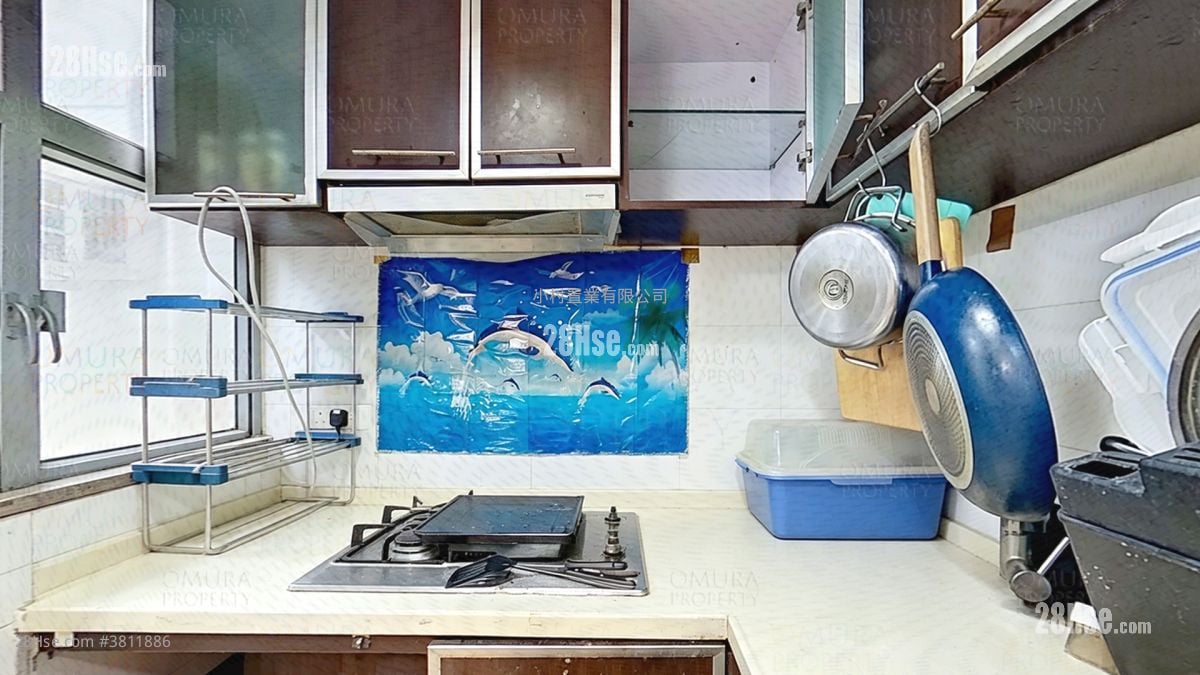 厨房: 丽城花园 售盘 3 房 , 2 浴室 668 平方尺