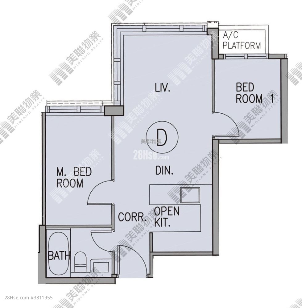 港岛南岸 售盘 2 房 , 1 浴室 452 平方尺