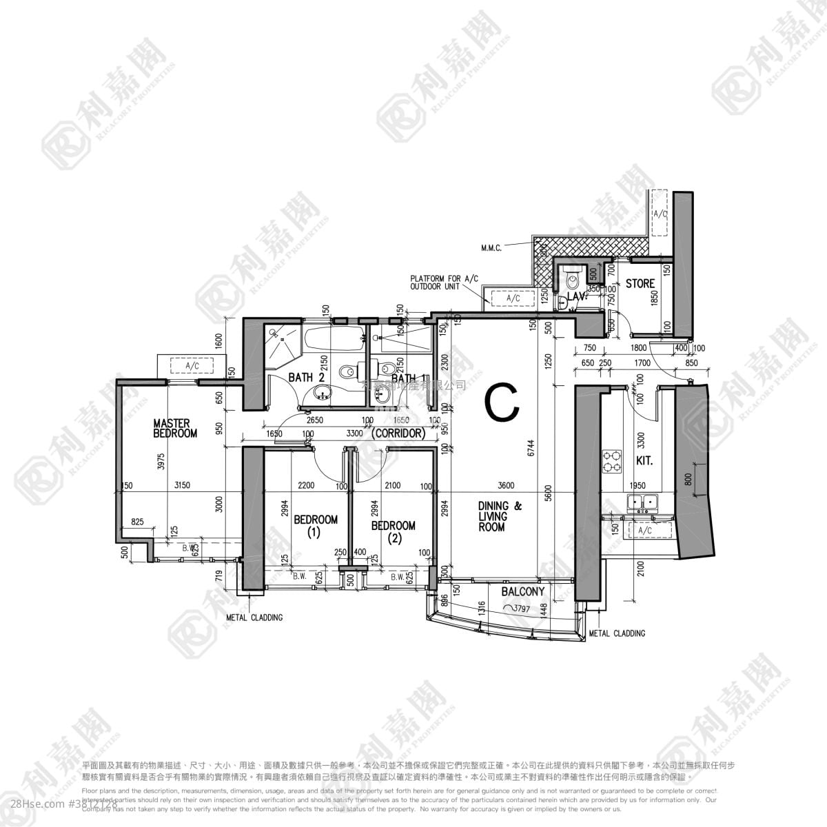 The Harbourside Rental 3 Bedrooms , 2 Bathrooms 1,051 ft²