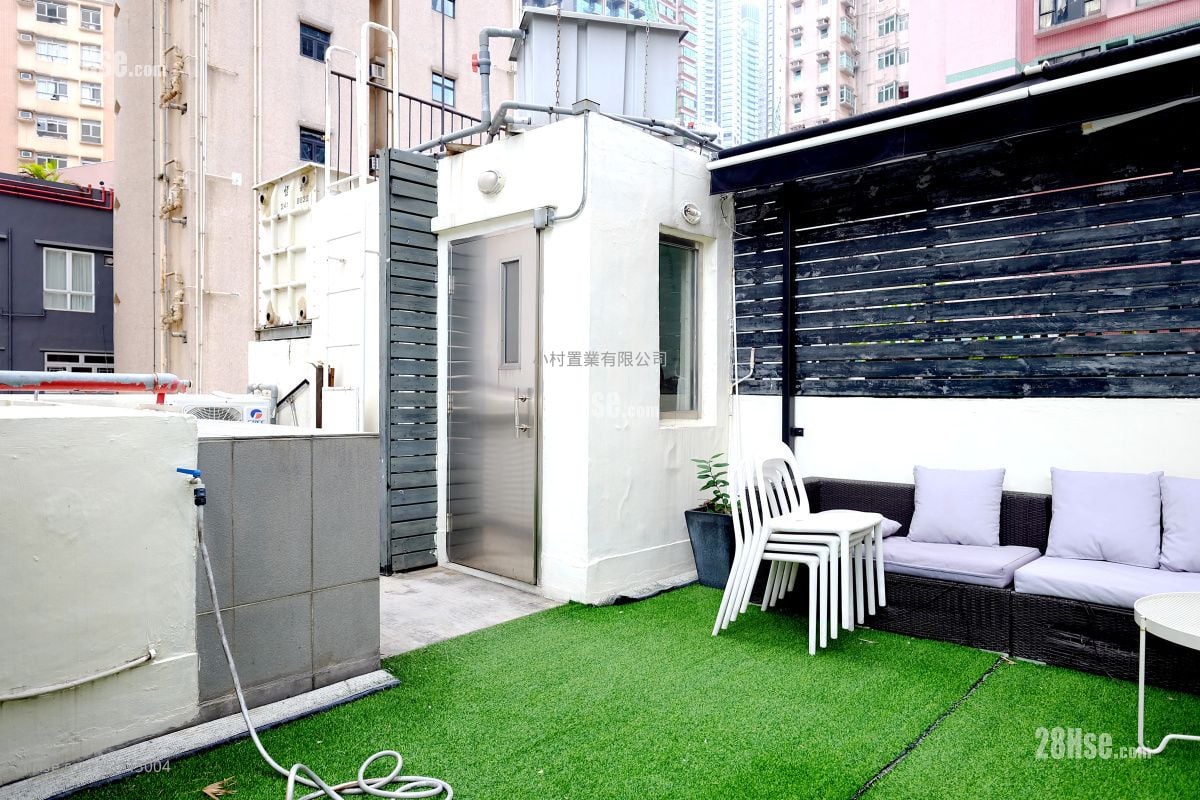 天台: 士丹顿街2-4号 租盘 2 房 , 1 浴室 380 平方尺