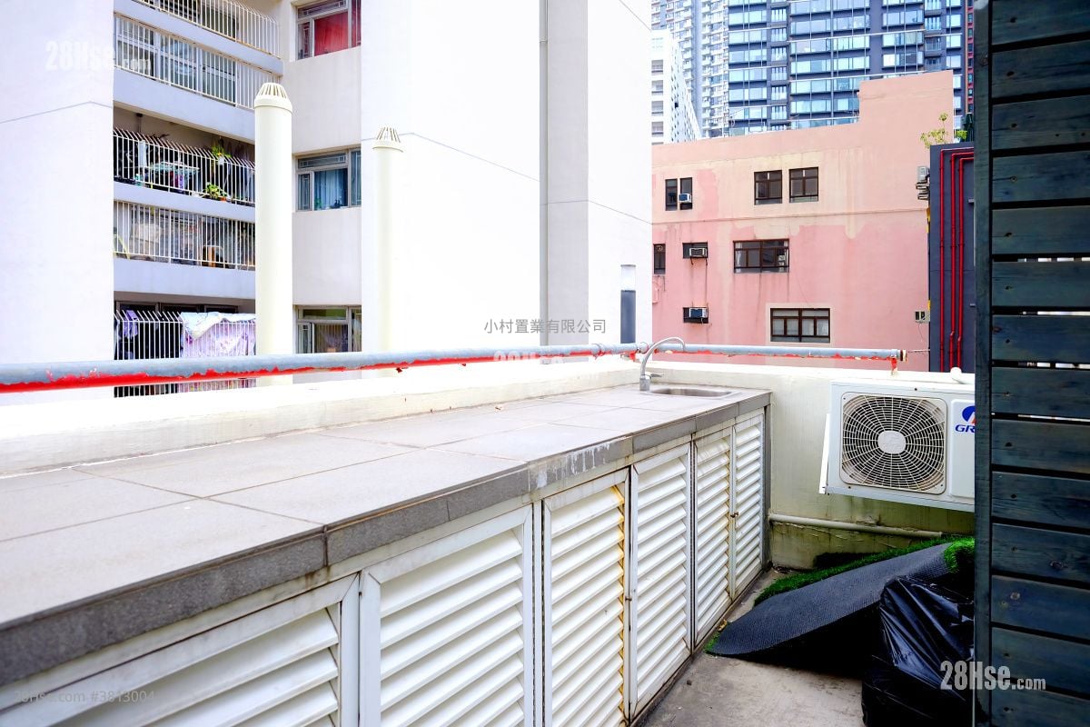 天台: 士丹顿街2-4号 租盘 2 房 , 1 浴室 380 平方尺