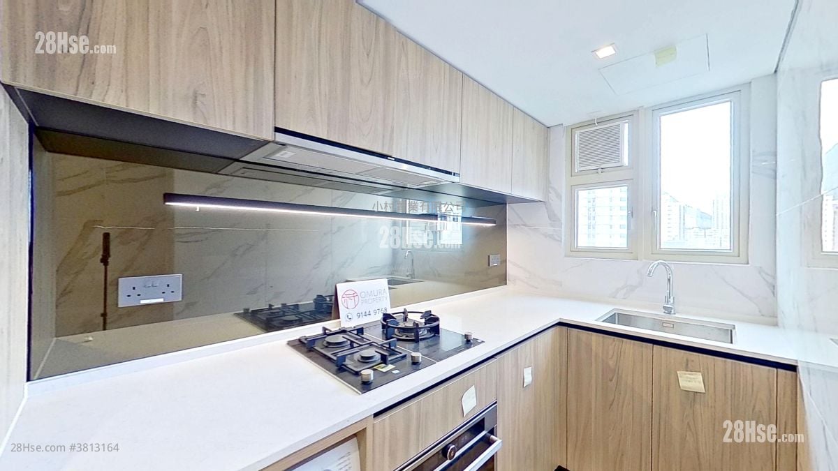 厨房: 胜宗大厦 租盘 1 房 , 2 浴室 742 平方尺