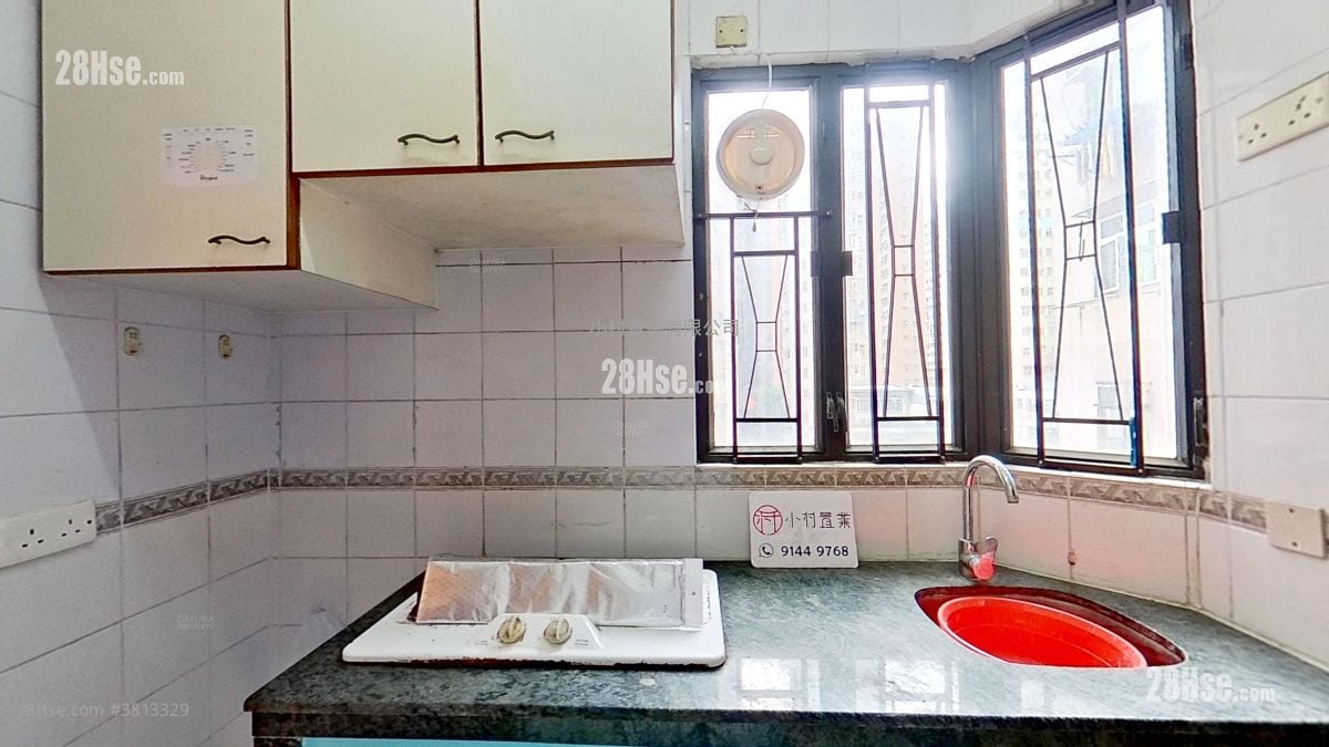 廚房: 仁和大廈 租盤 2 房 , 1 浴室 422 平方呎