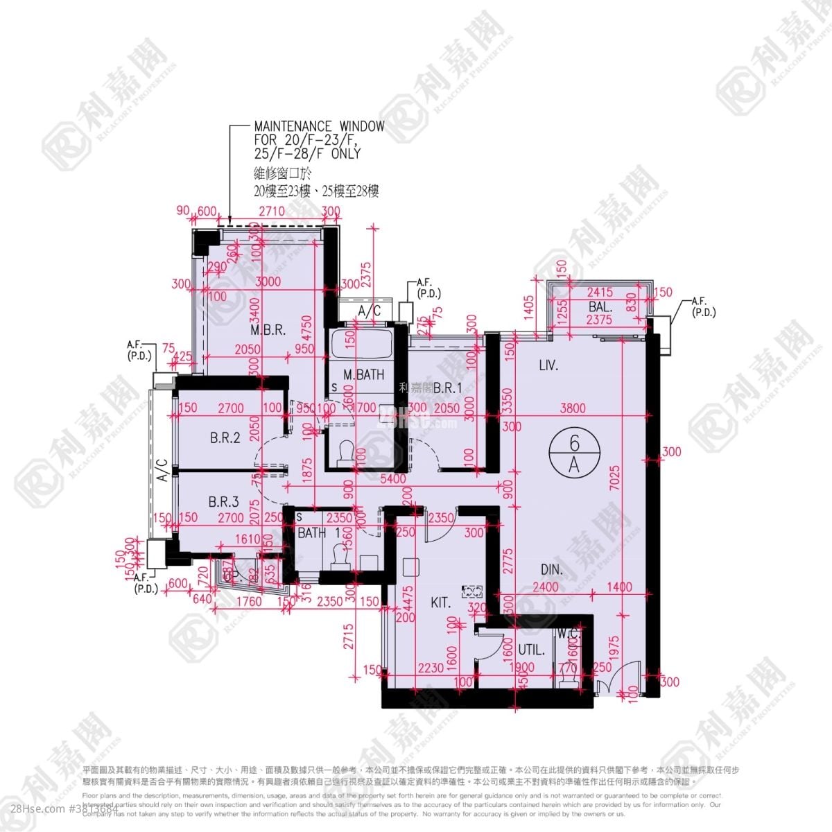 汇玺 租盘 4 房 , 2 浴室 1,221 平方尺