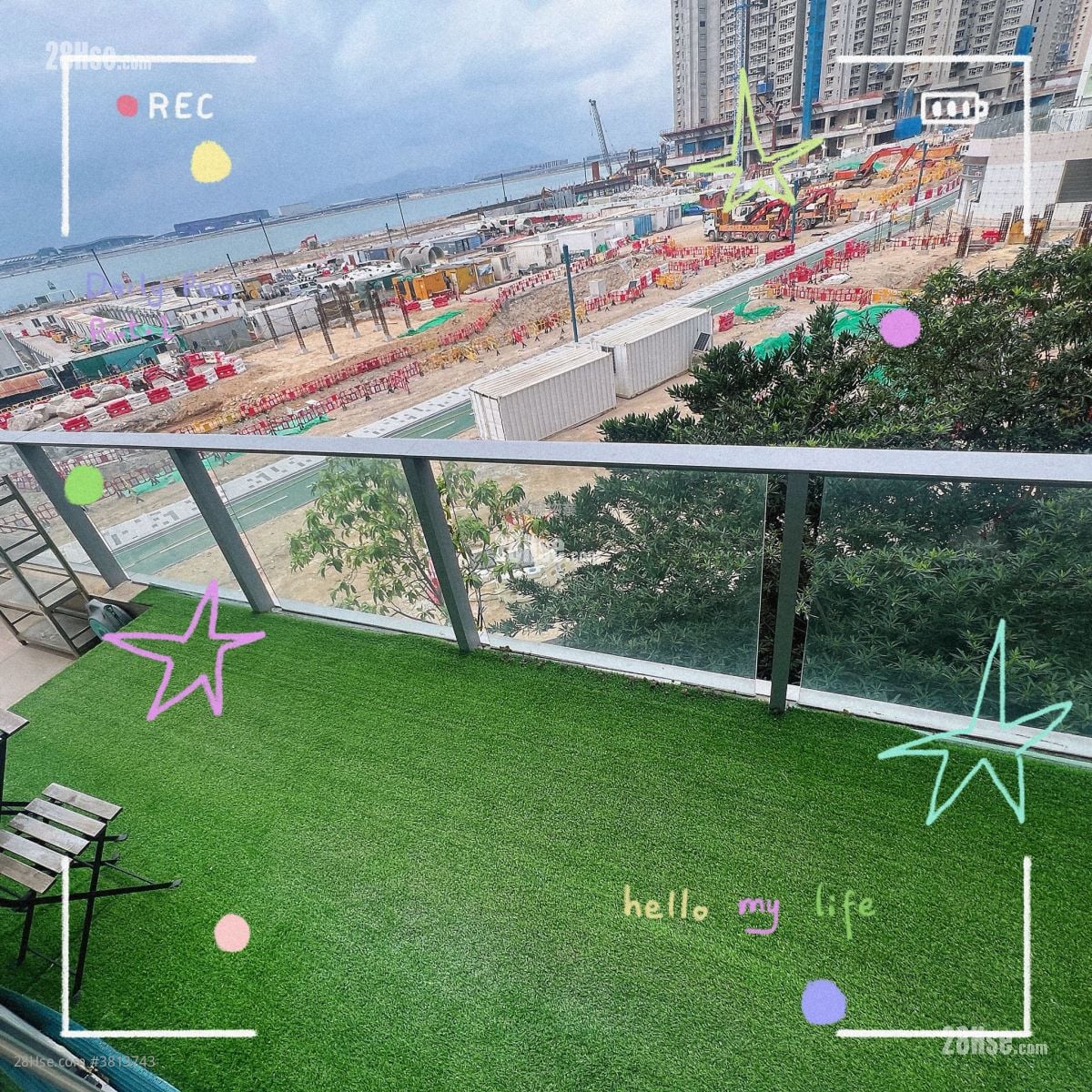 露台: 东环 售盘 3 房 , 2 浴室 639 平方尺