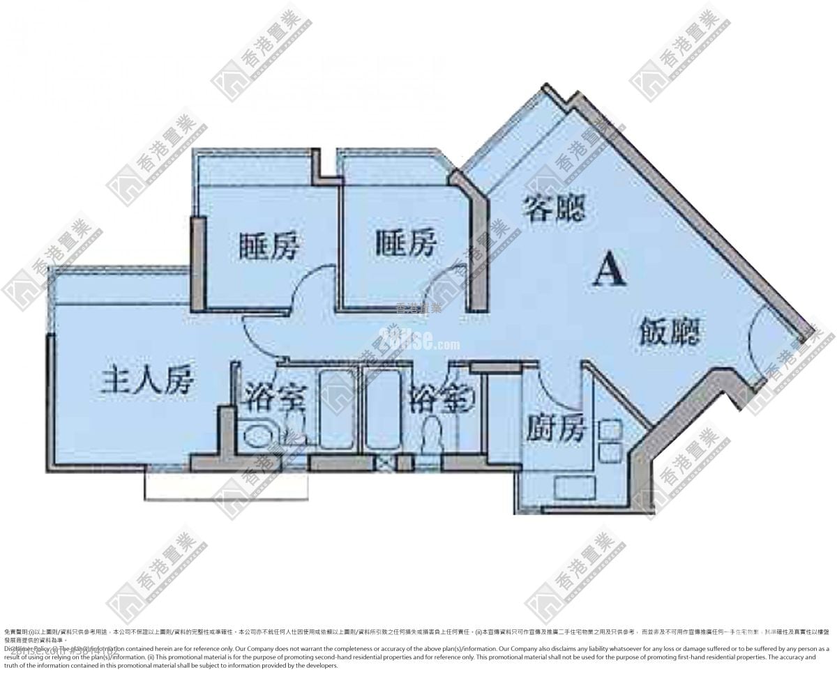 维港湾 售盘 3 房 , 1 浴室 647 平方尺