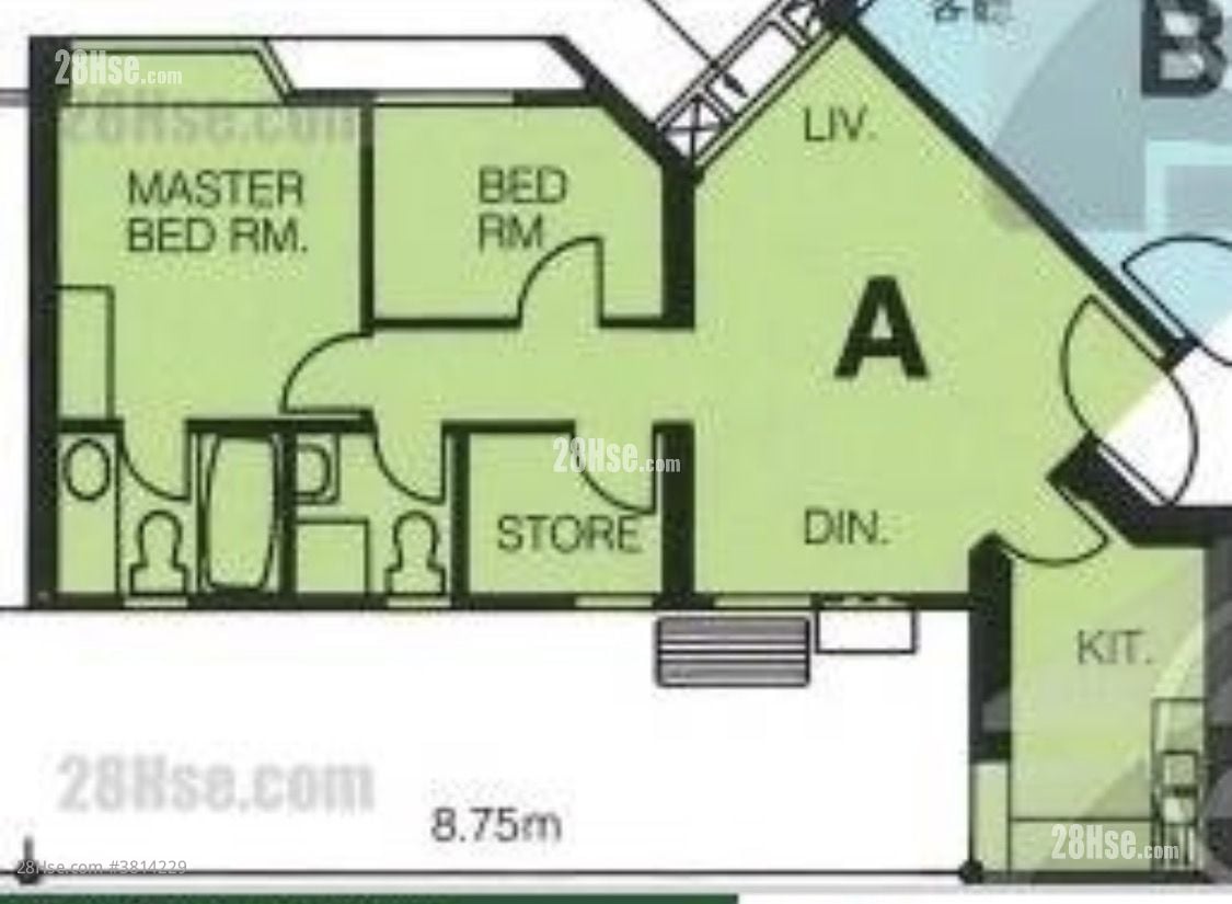 海怡半岛 租盘 3 房 , 2 浴室 584 平方尺