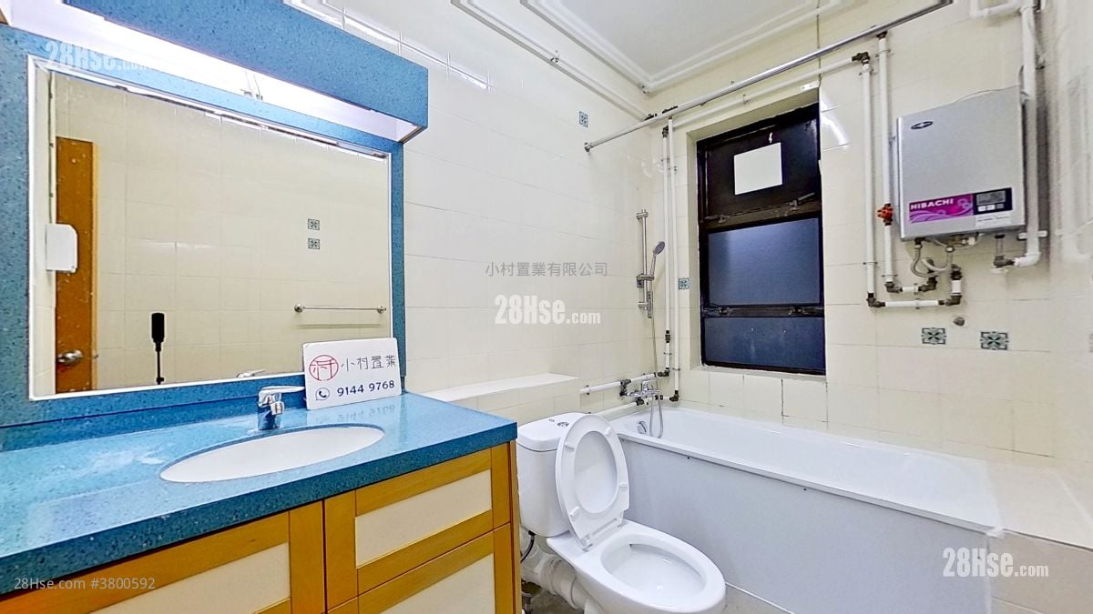 浴室: 仁礼花园 租盘 3 房 , 2 浴室 1,882 平方尺
