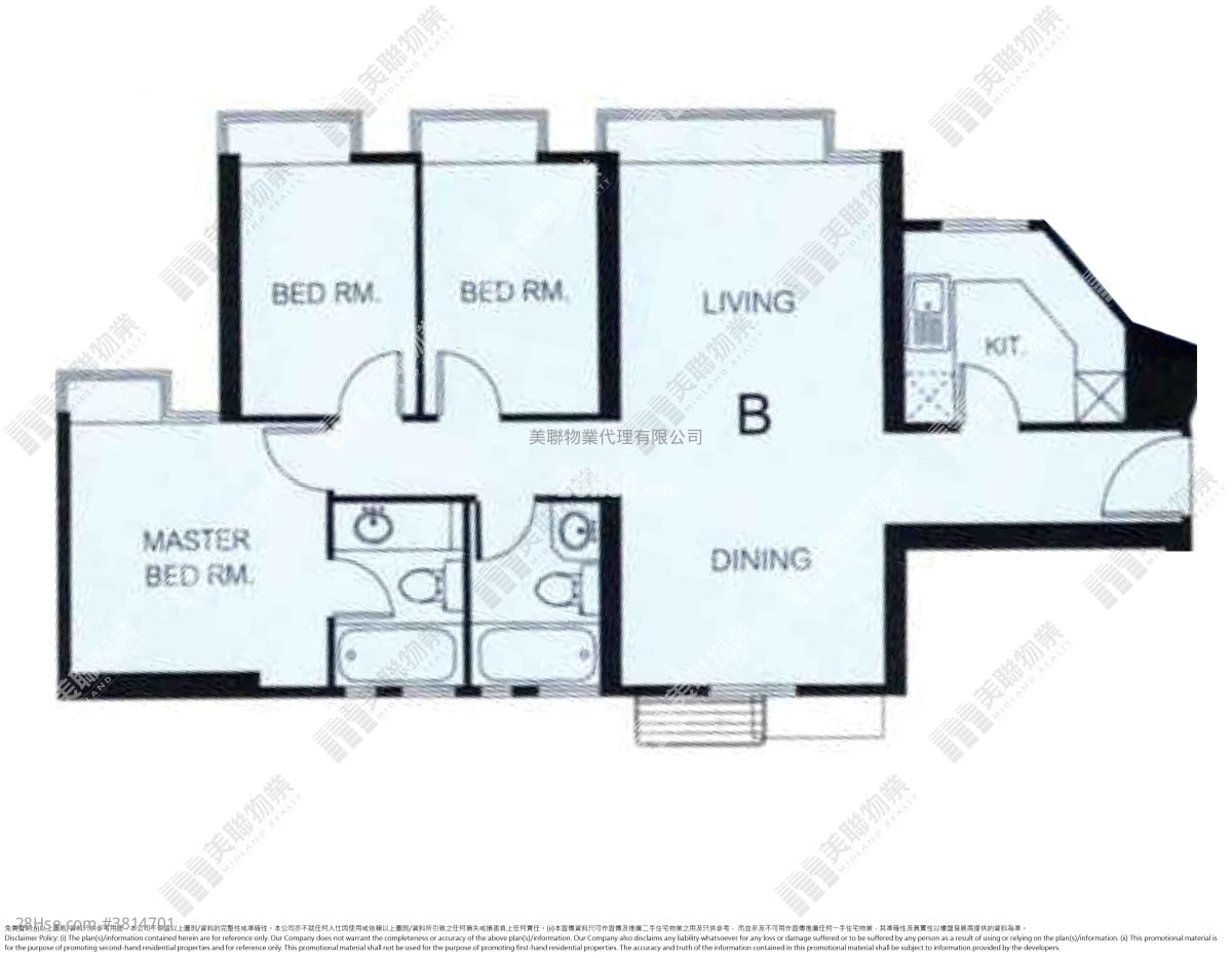 東堤灣畔 售盤 3 房 , 2 浴室 759 平方呎