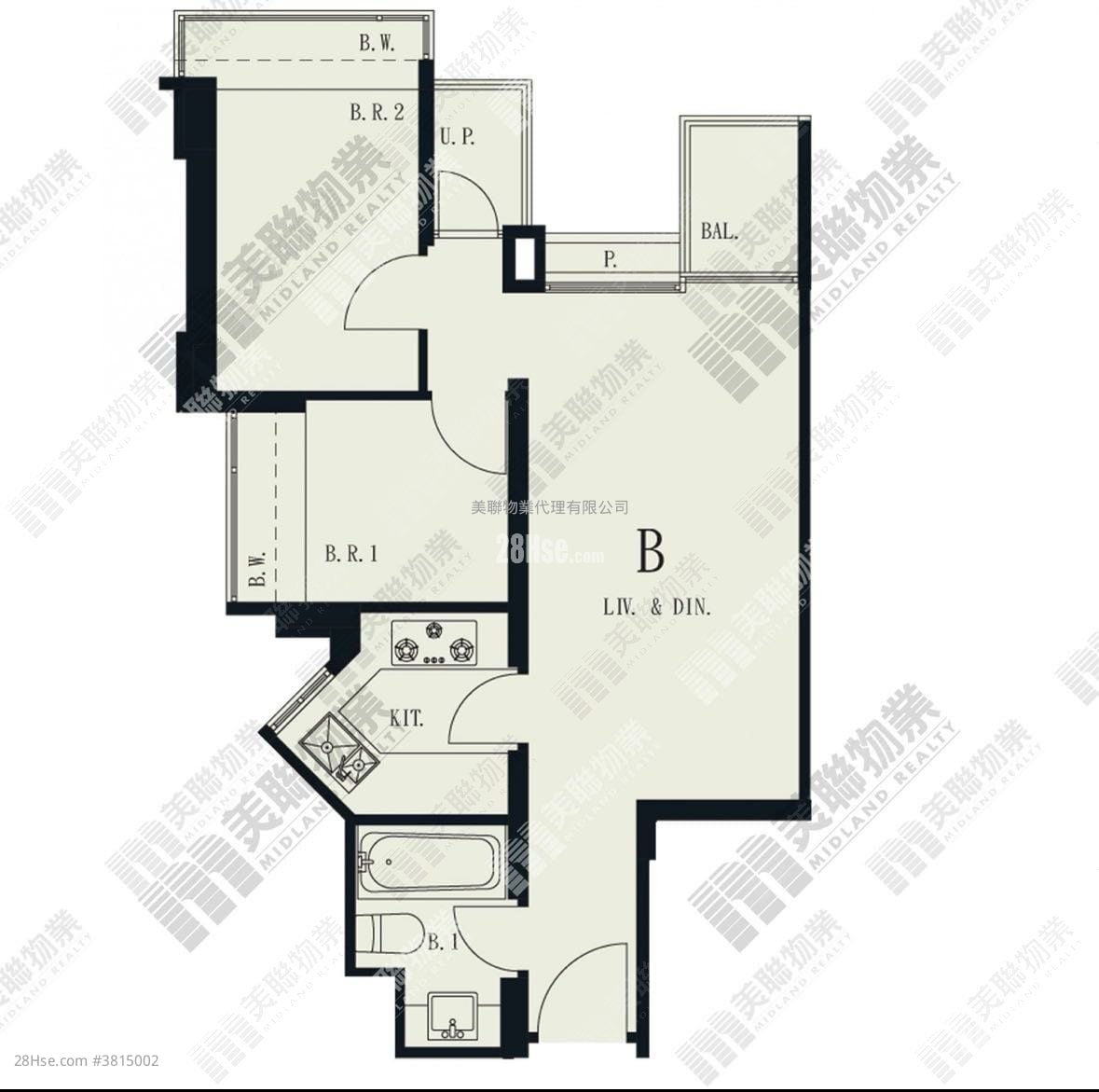 峻滢 售盘 2 房 , 1 浴室 499 平方尺