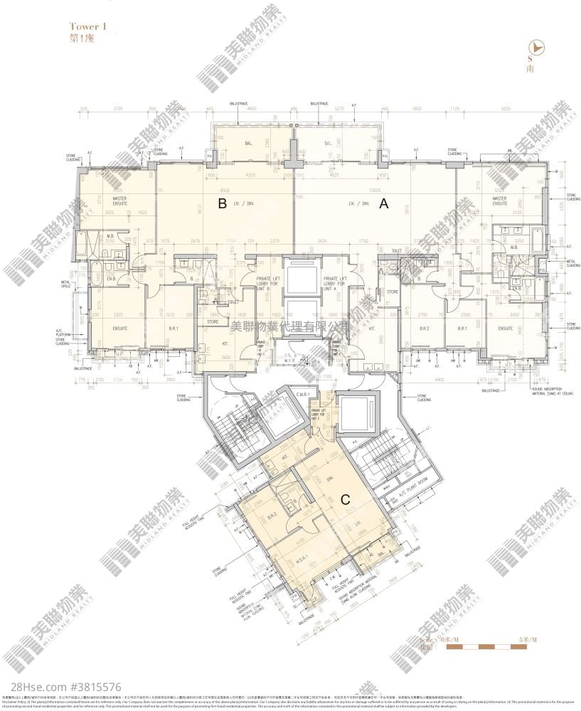 ST.GEORGE‘MANSIONS 租盘 3 房 , 3 浴室 1,842 平方尺