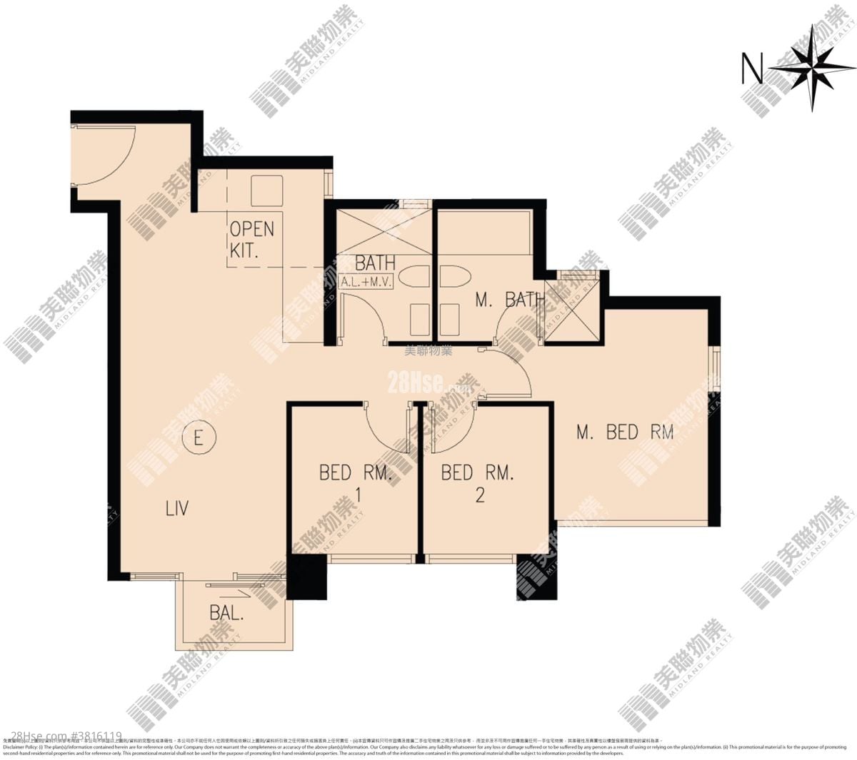 天晋 售盘 3 房 663 平方尺