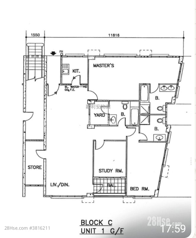 芳苑 租盘 3 房 , 3 浴室 1,460 平方尺