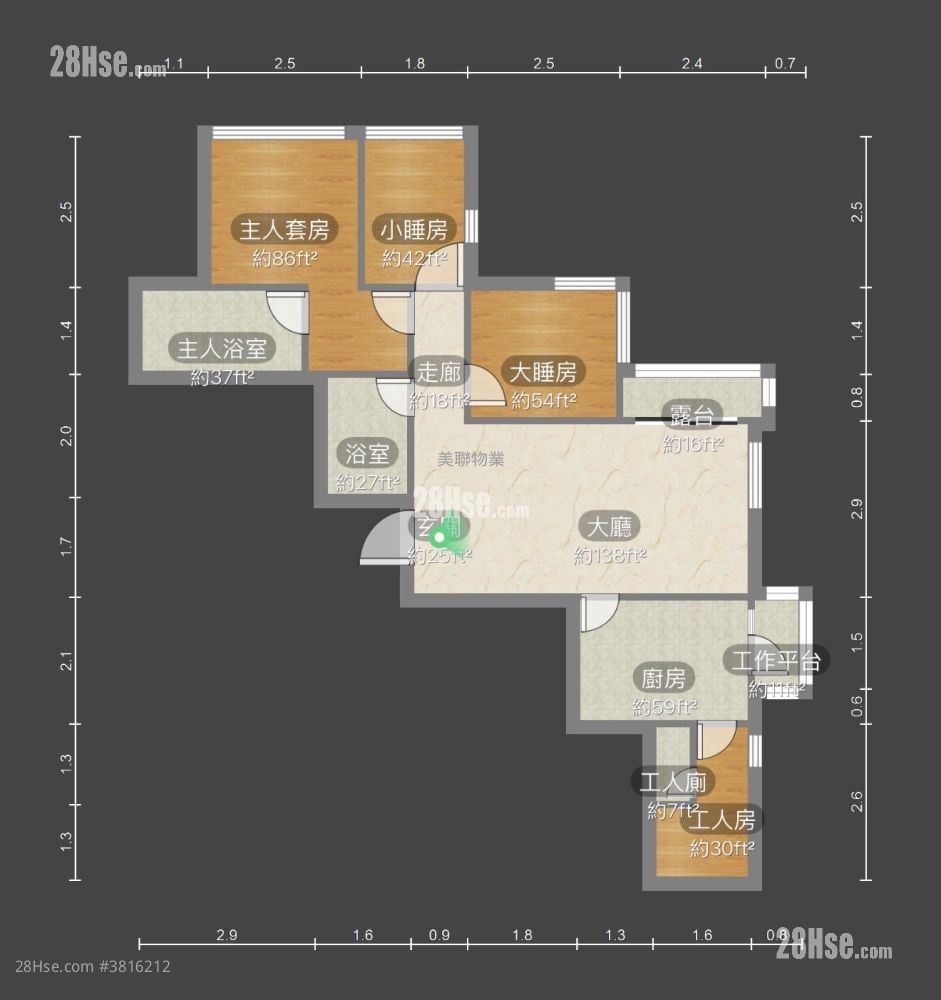 天铸 售盘 3 房 , 3 浴室 994 平方尺