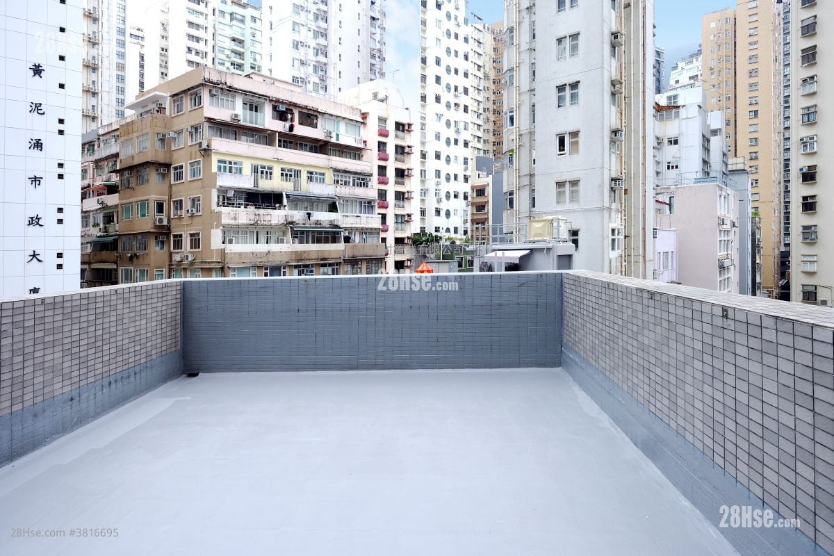 天台: 文丽楼  租盘 1 房 , 1 浴室 469 平方尺