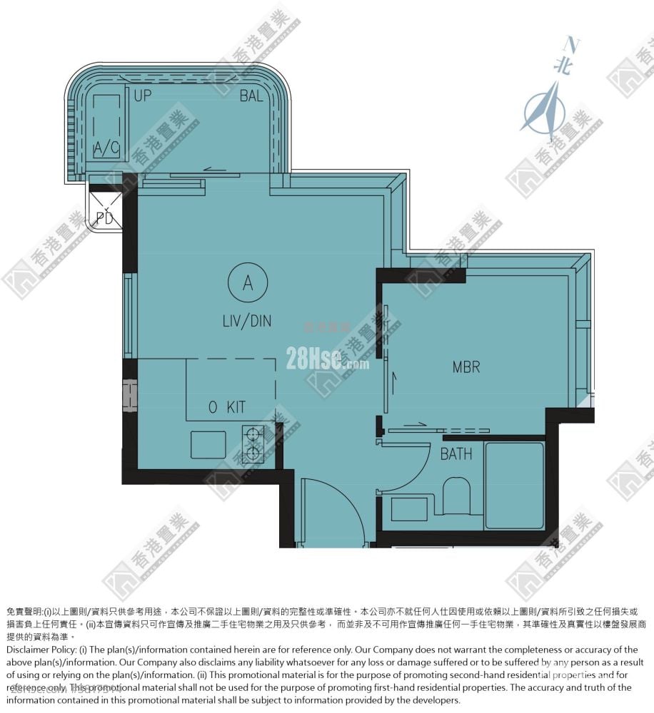 弦岸 租盤 1 房 , 1 浴室 317 平方呎