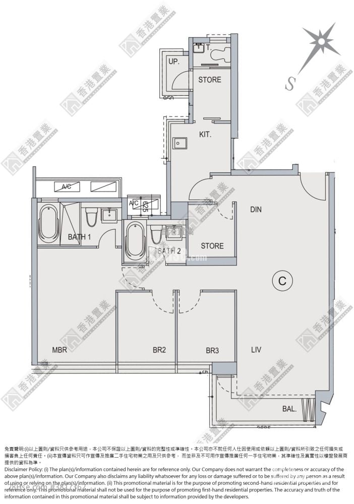 帝景湾 租盘 4 房 , 2 浴室 976 平方尺