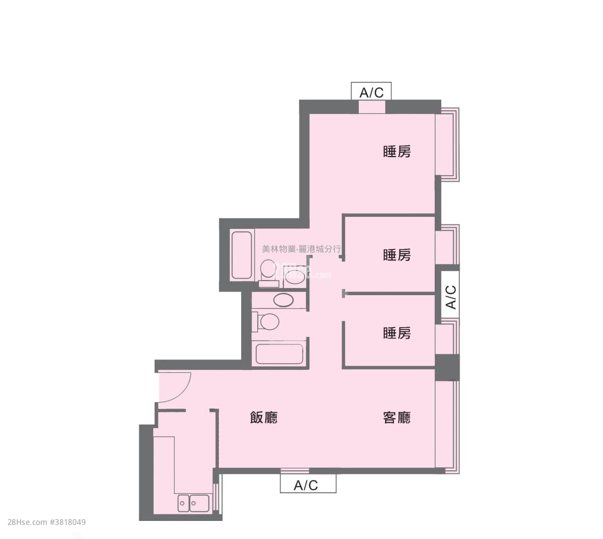 将军澳中心 售盘 3 房 , 2 浴室 674 平方尺