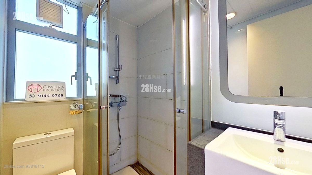 浴室: 置家中心 租盘 2 房 , 1 浴室 435 平方尺