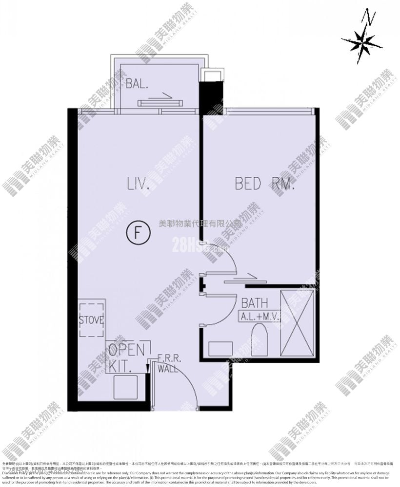 天晋 租盘 1 房 , 1 浴室 370 平方尺