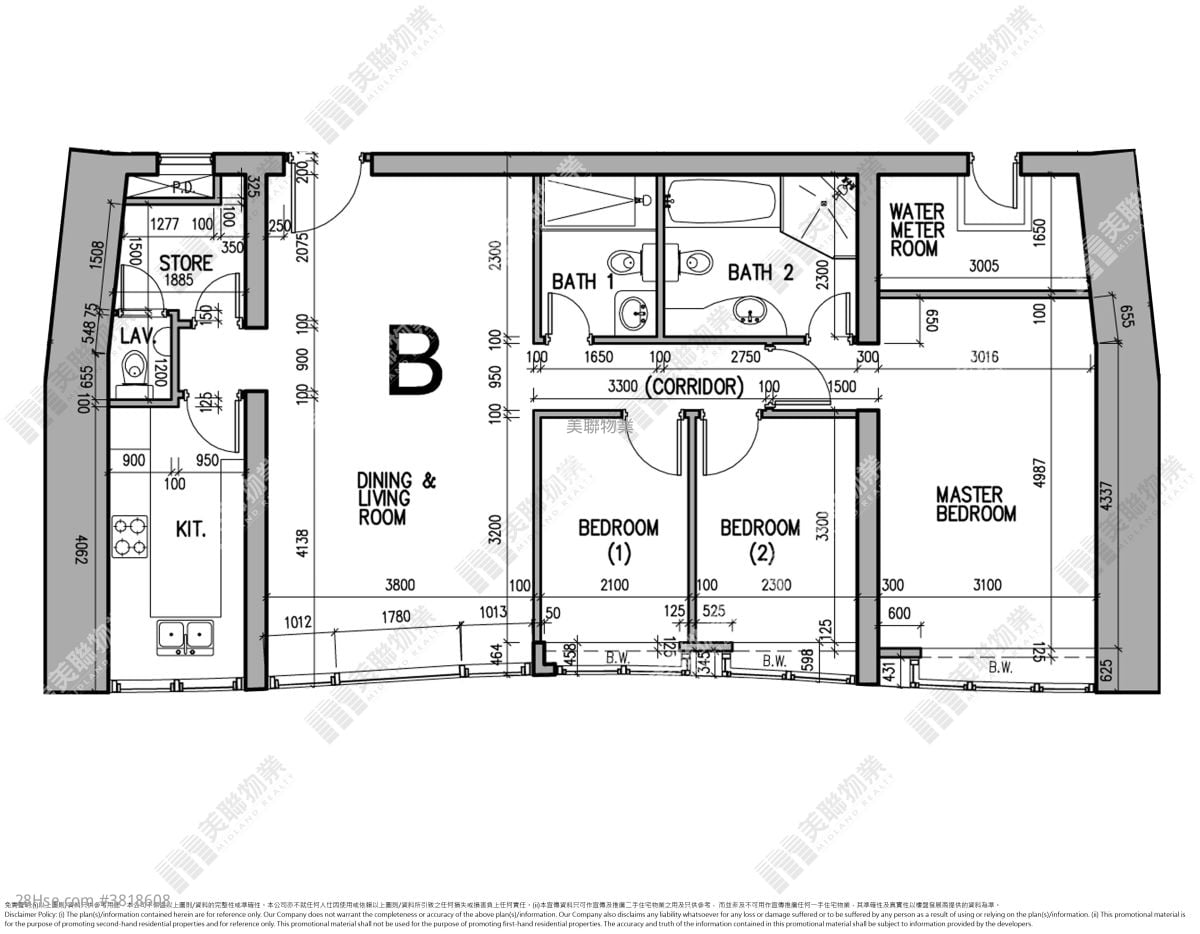 君临天下 售盘 3 房 , 3 浴室 1,049 平方尺