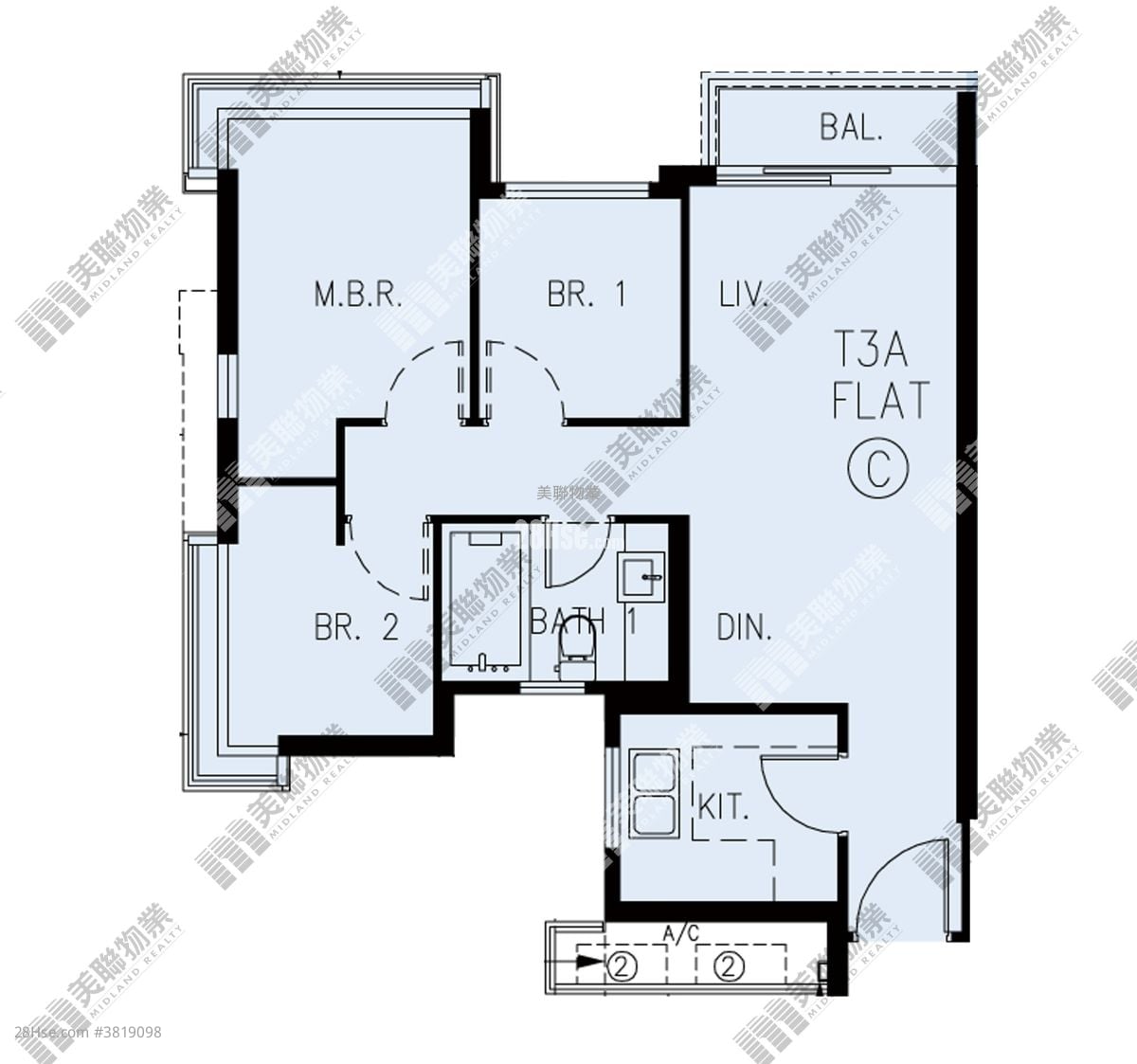 Park Yoho Sell 3 Bedrooms , 1 Bathroom 606 ft²